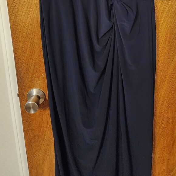ALEX EVENINGS Long Knot Front Jersey Dress with Front Slit NWT SIZE 18 - Picture 4 of 8